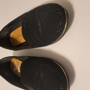 Black and Gold Flats with Elegant Design